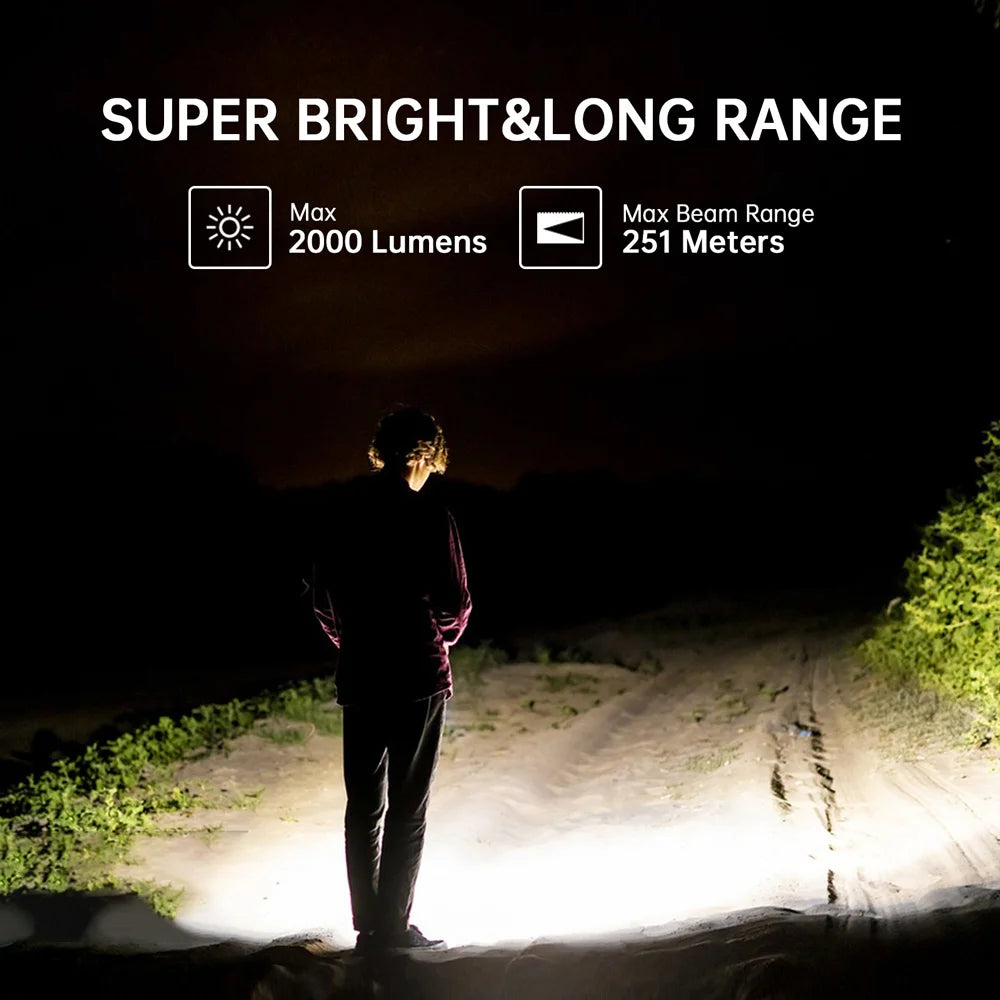 π¦ IF24 β 2000 Lumen RGB Tactical Flashlight (USB-C, Magnetic Tail, IP66)