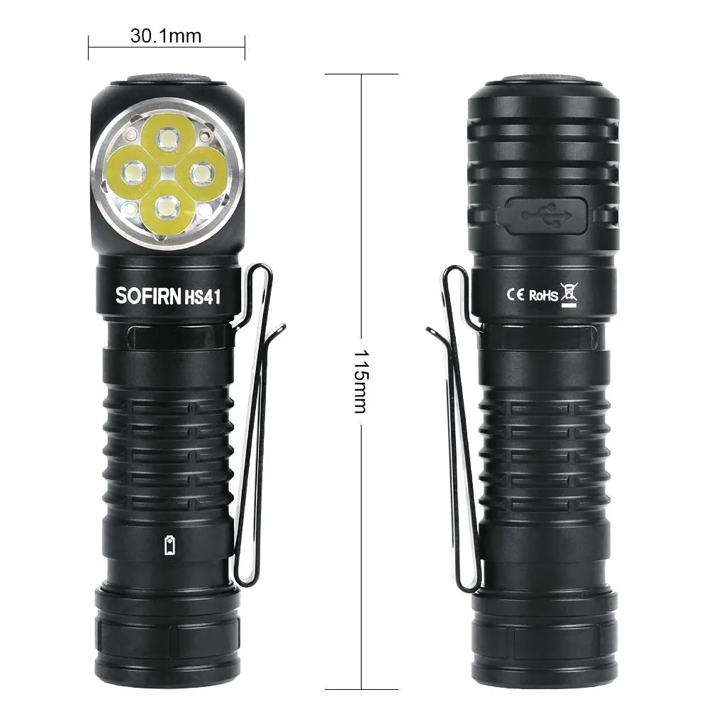π¦ Sofirn HS41 Tactical Headlamp β 3 LEDs, 2000 Lumens, USB-C, 21700 Battery