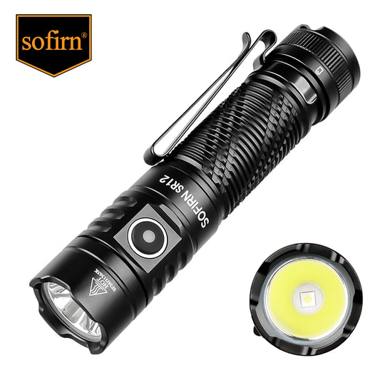 🔦 Sofirn SR12 Tactical LED Flashlight – 1450 Lumens, USB-C Rechargeable, IP68 Waterproof